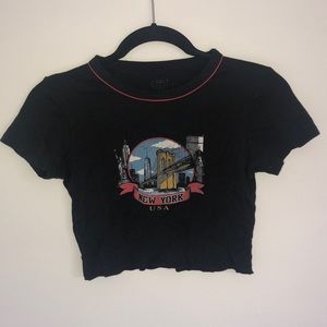 Black NY crop top.
